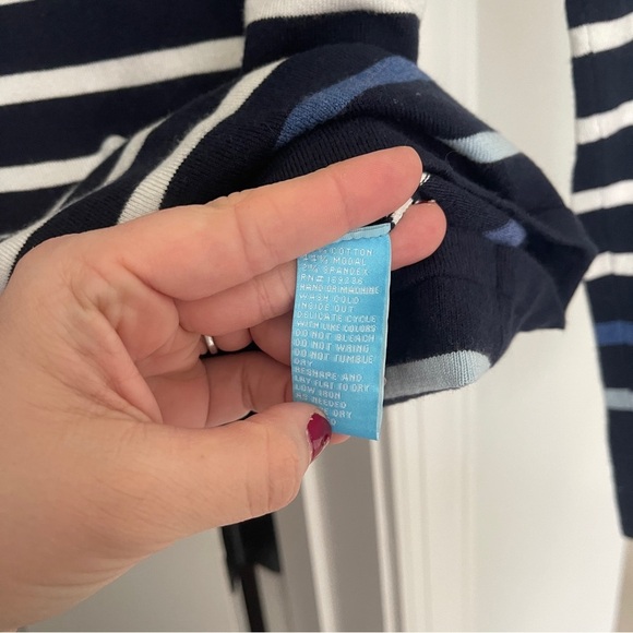 J.McLaughlin Navy Blue Striped Sweater - Picture 3 of 4